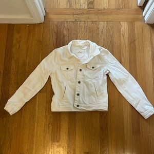 J Crew White Denim Jacket S